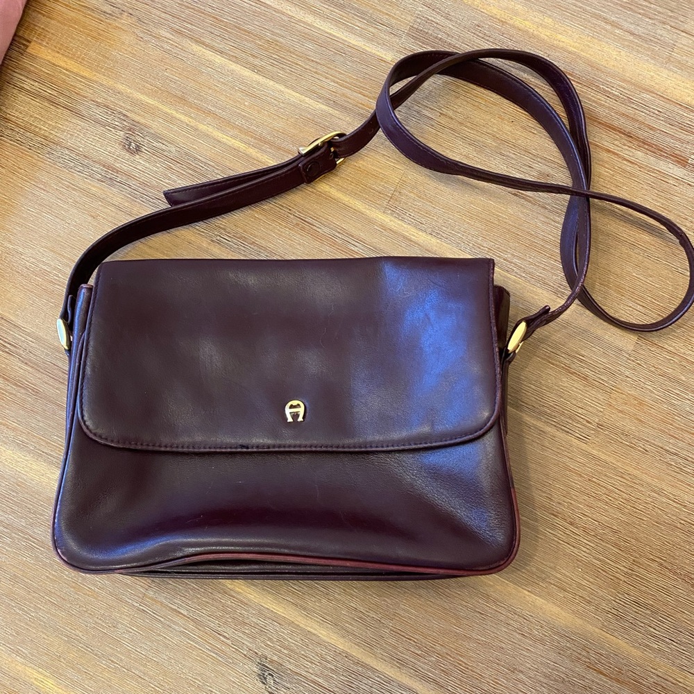 Aigner Plum Crossbody Purse